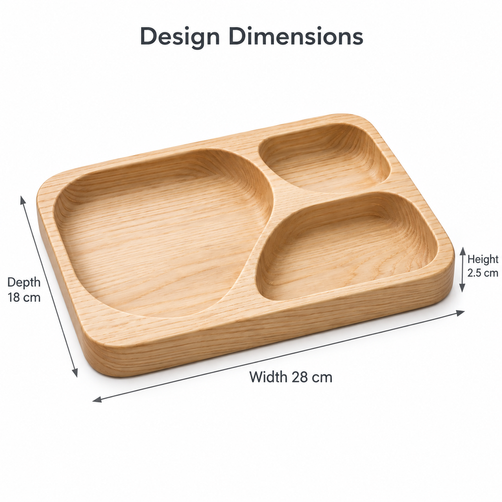 ArcDivide Ash Desk Tray