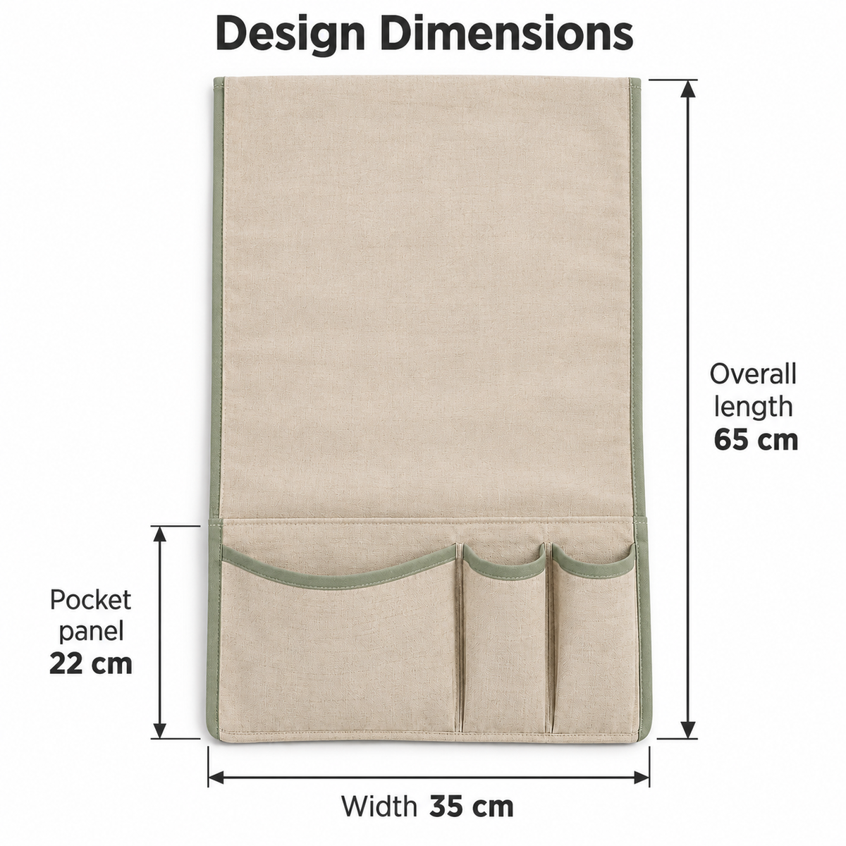 SideNest Three Pocket Sofa Arm Organizer